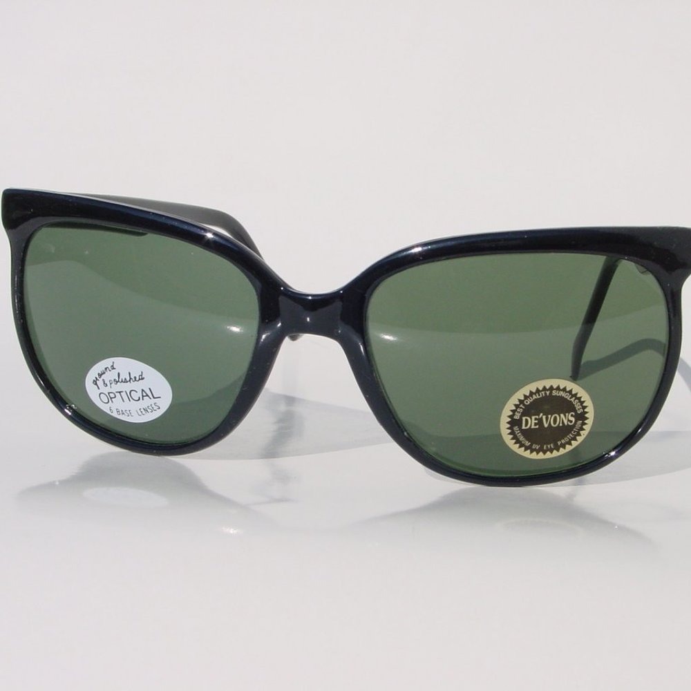 NWT True Vintage Cat Eye style ground & polish optical glass G-15 lens sunglass